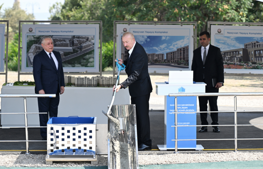 President Ilham Aliyev laid foundation stone for social housing complex in Nakhchivan city [PHOTOS/VIDEO]