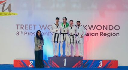 Azerbaijani taekwondo fighter wins bronze in Pakistan [PHOTOS]