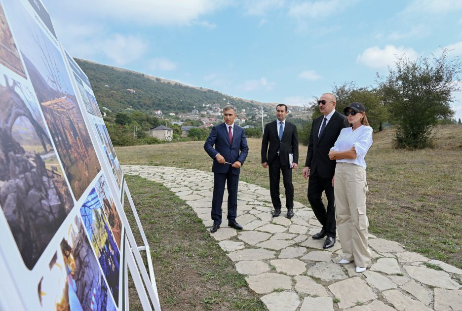 President Ilham Aliyev inspected conservation works at Pir Omar Sultan shrine in Shamakhi [PHOTOS/VIDEO]