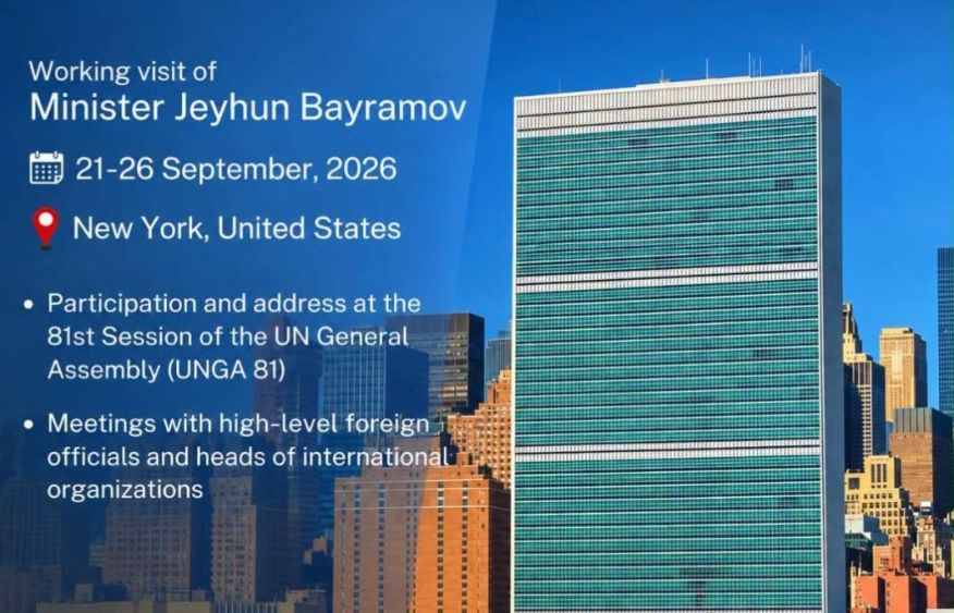 Azerbaijan’s Jeyhun Bayramov departs for New York to attend UN General Assembly
