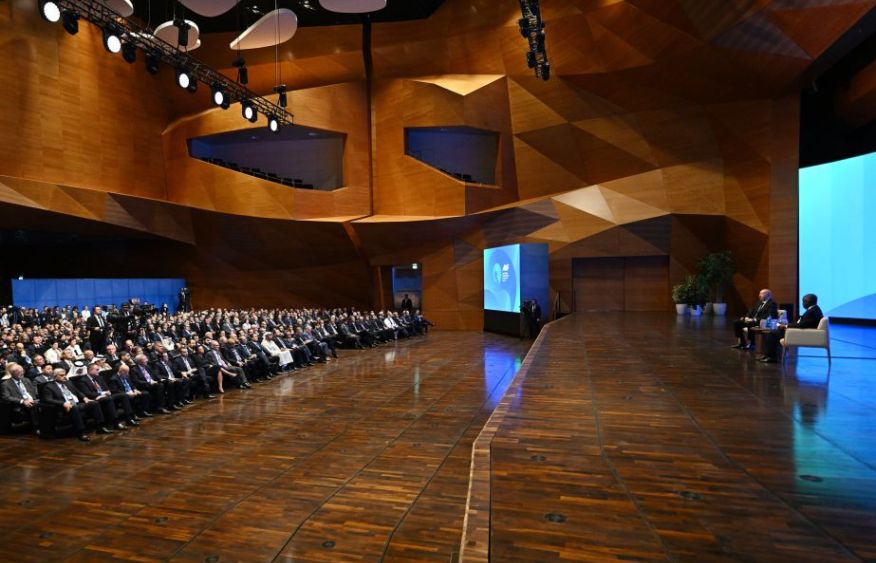 President: Azerbaijan is one of the very few countries active in both the East-West and North-South corridors