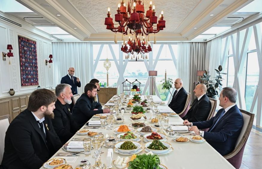 President Ilham Aliyev and Head of Chechen Republic of Russia have lunch together [PHOTOS/VIDEO]