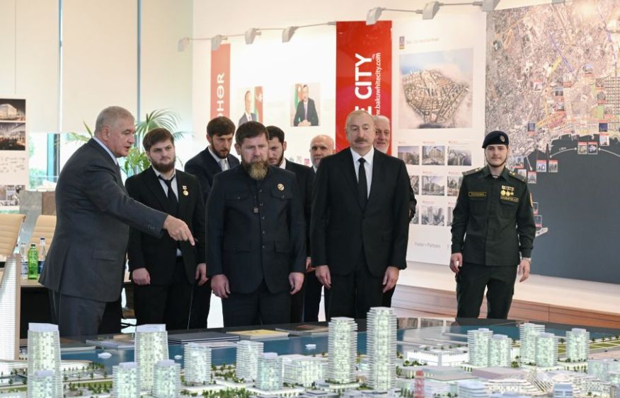 President Ilham Aliyev and Head of Chechen Republic of Russia visit Baku White City [PHOTOS]