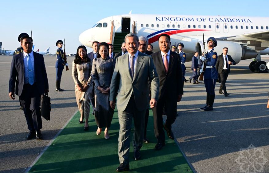 Cambodian Prime Minister Hun Manet arrives in Azerbaijan on official visit [PHOTOS]