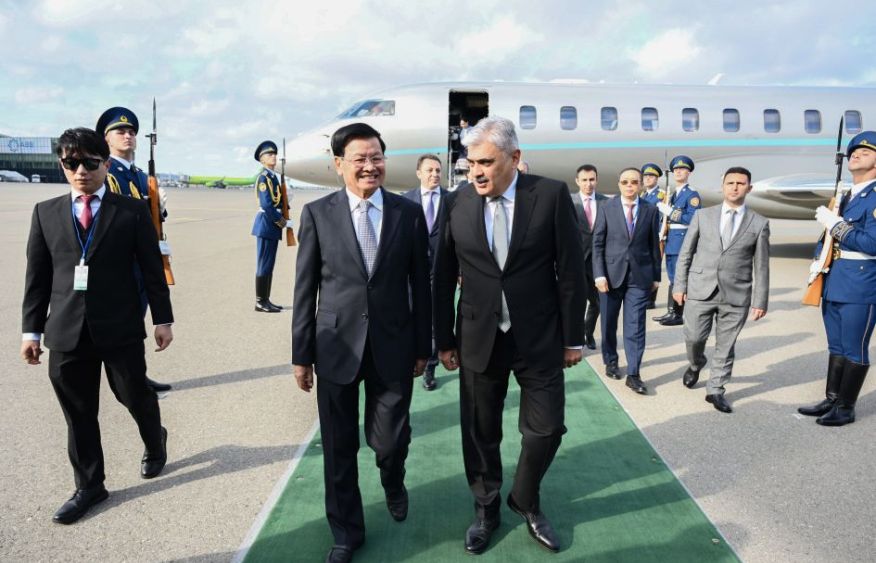 President of Laos Thongloun Sisoulith arrives in Azerbaijan on official visit [PHOTOS]