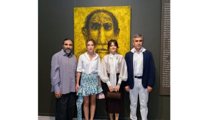 Alena Aliyeva shares post from Anar Huseynzade’s exhibition “O” [PHOTOS]