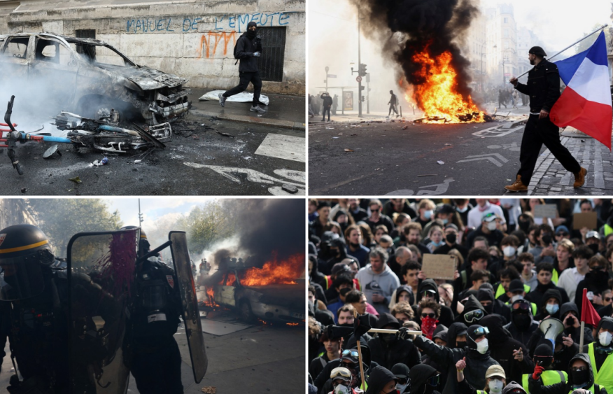 France arrests 1,200 as mass protests over living standards turn violent