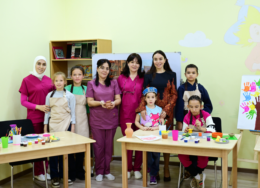 Leyla Aliyeva explores activities of centers established for children with special needs in Samarkand