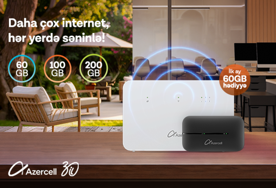 Enjoy more affordable data packs with Azercell MiFi and Wi-Fi devices
