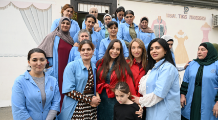 Leyla Aliyeva familiarizes herself with activities of social sewing facility in Shamakhi [PHOTOS]