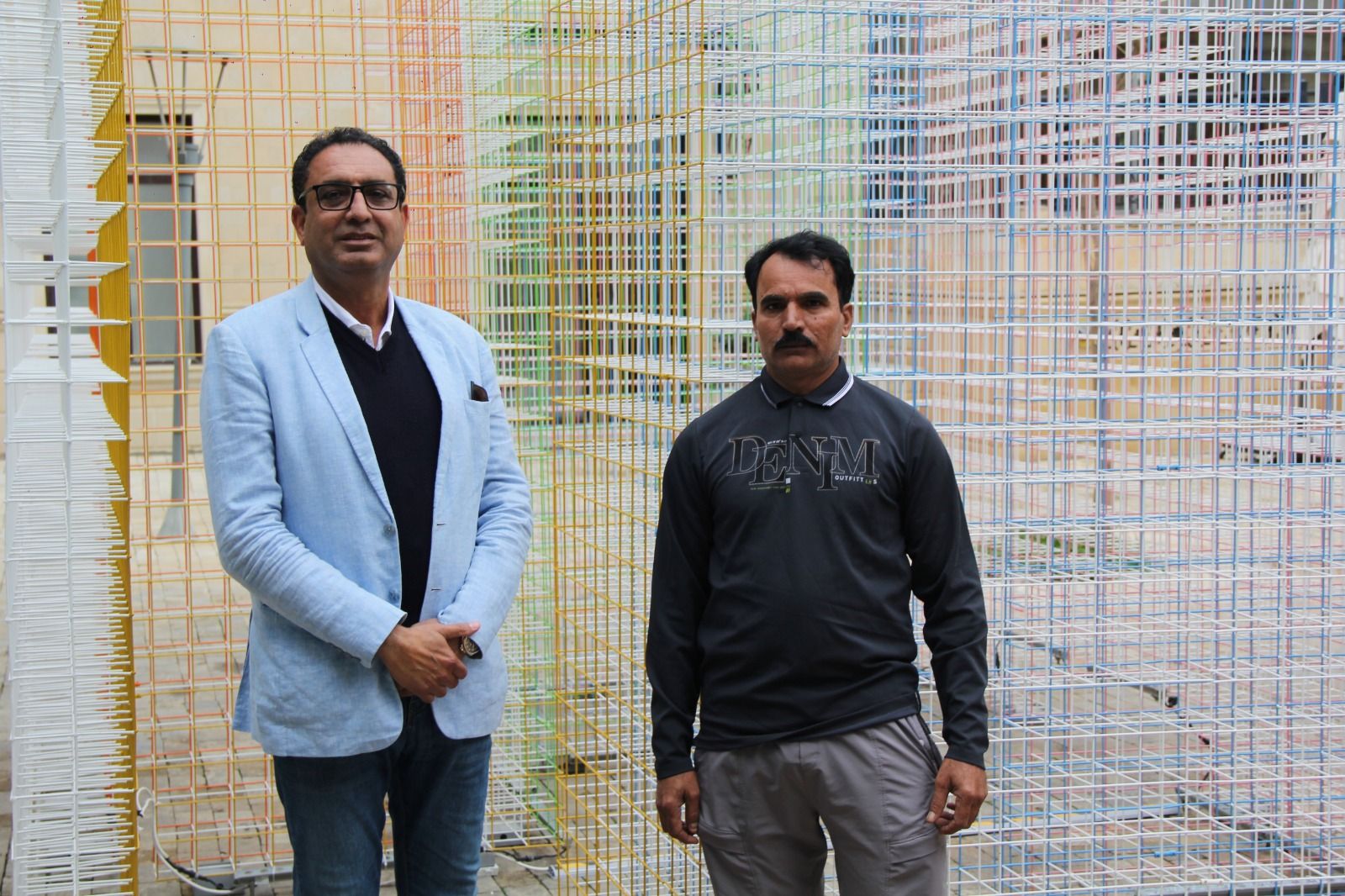 Rashid Al Khalifa’s “Crate Labyrinth” invites visitors to explore space through movement