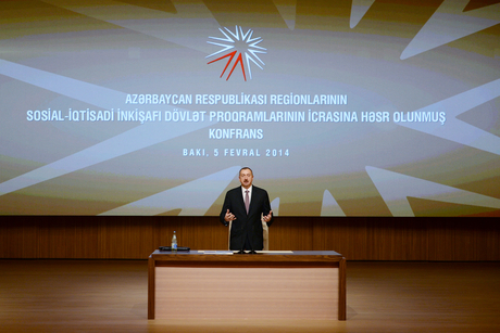 President attends conference on socio-economic development of Azerbaijani regions