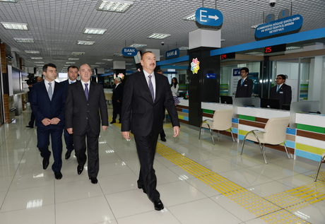 President Aliyev opens third center of public services agency in Baku