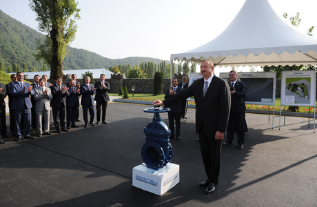 President Aliyev opens facilities in northern regions