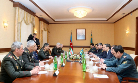 Azerbaijan, Kazakhstan mull military cooperation