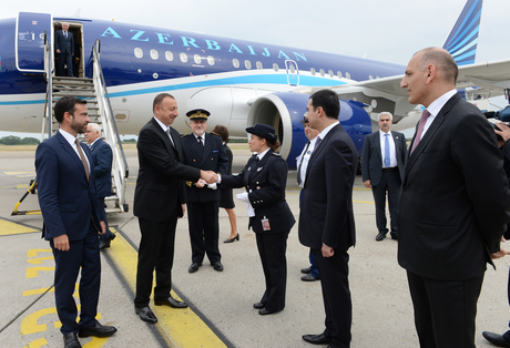 President Aliyev heads to France