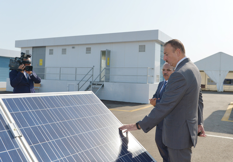 President  Aliyev attends opening of Surakhani Solar Power Plant (UPDATE)