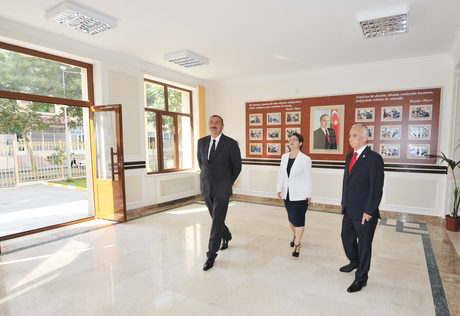 President Aliyev visits school, Lyceum Complex