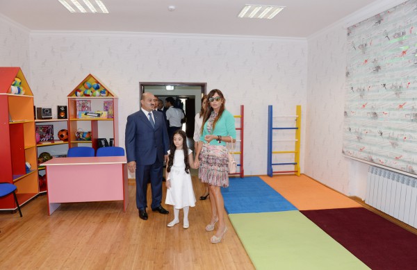 First lady visits special schools in Baku