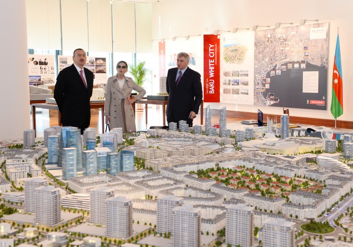President visits new constructions at Baku White City