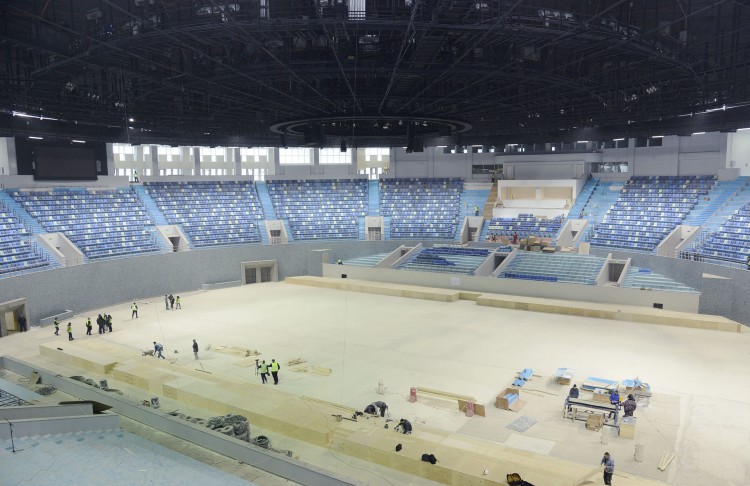 Heydar Aliyev Sports Arena getting ready for Baku-2015