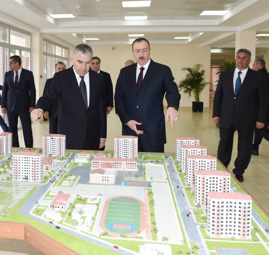 President Aliyev opens new facilities in Mingachevir city