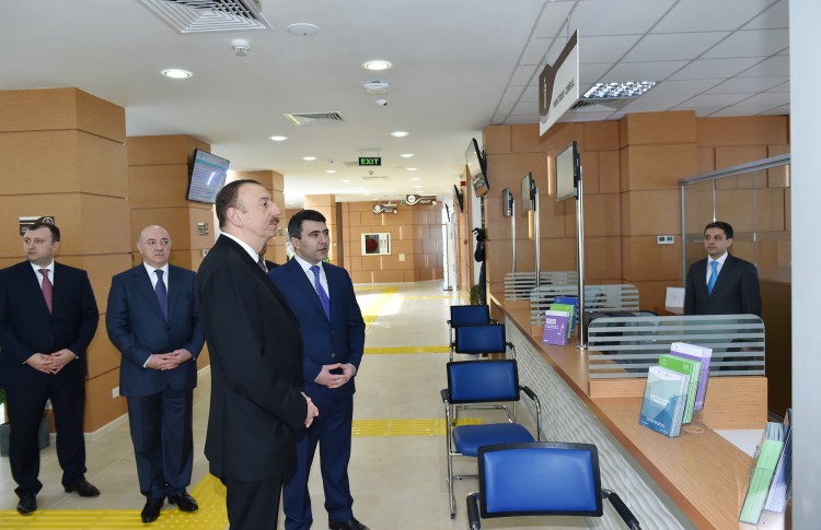 President Aliyev opens facilities in Barda