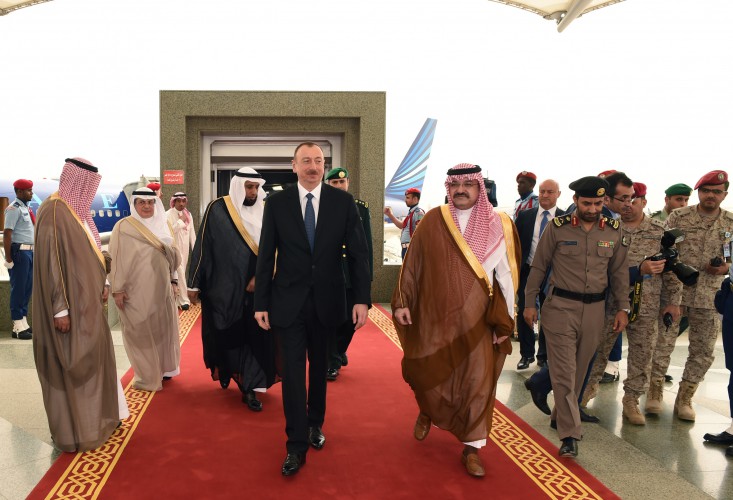 President Aliyev arrives in Jeddah
