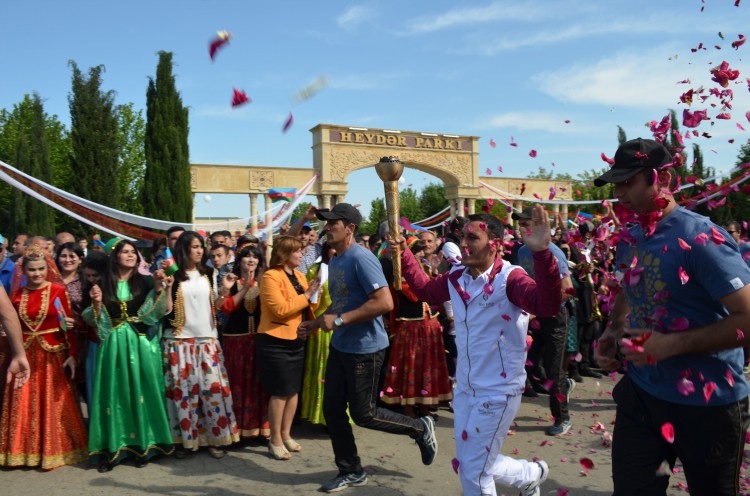 Journey of the Flame cheers Azerbaijan