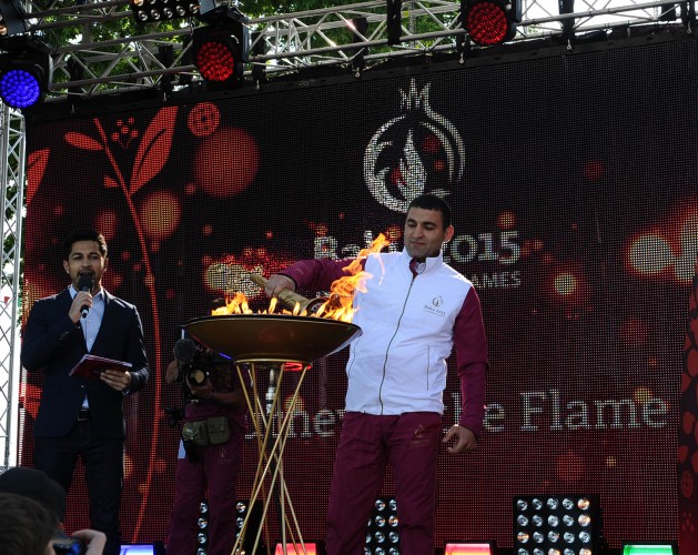 Flame of European Games continues its journey