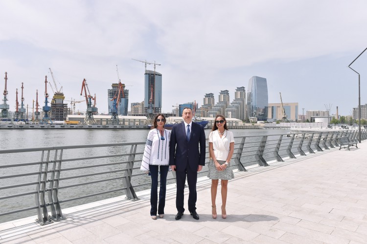 President Aliyev opens Baku White City boulevard