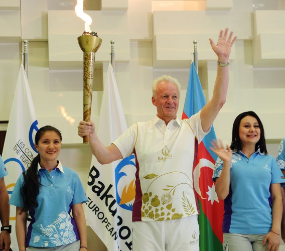 Baku 2015 Flame heads for opening ceremony