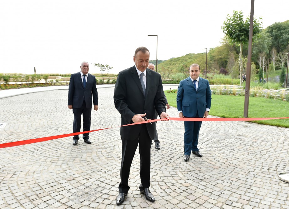 Ilham Aliyev opens facilities in regions