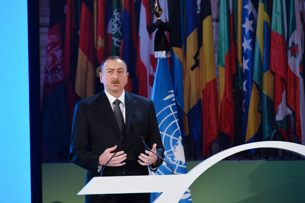 President Aliyev attends the Leaders' Forum at UNESCO General Conference