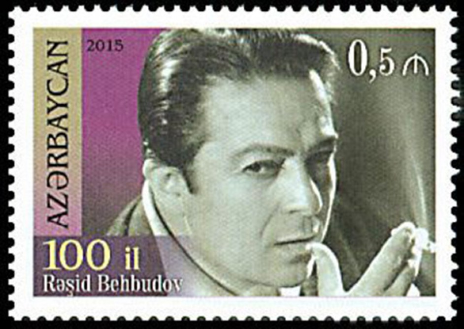 Postage stamp marking centennial of Rashid Behbudov issued