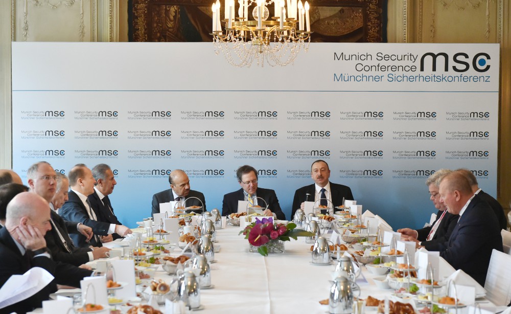 President Aliyev attends round table on energy policy at Munich Conference