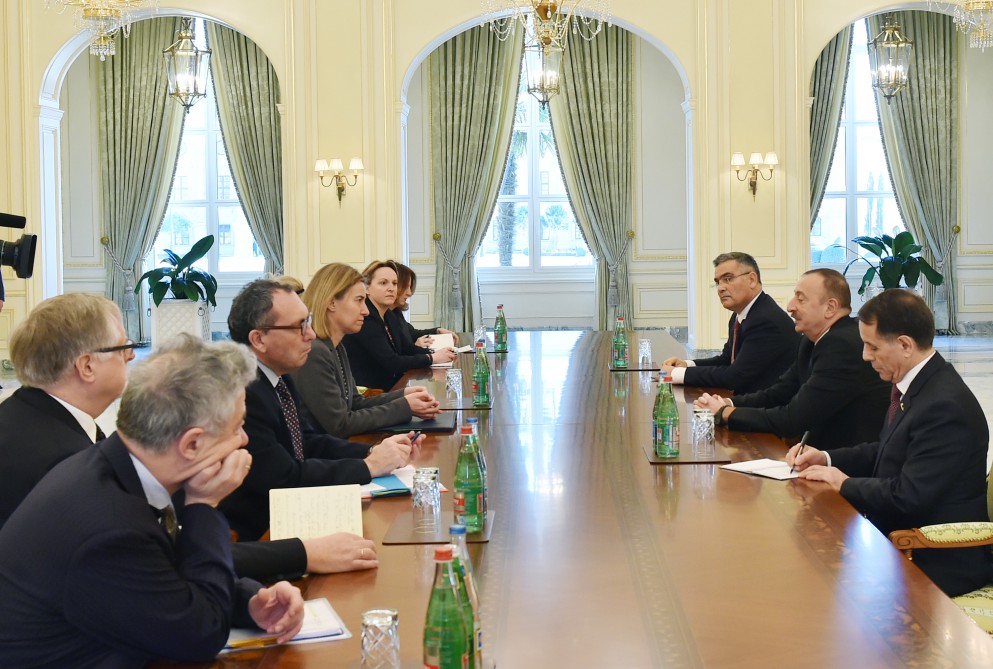 President Aliyev and EU High Representative hold expanded meeting