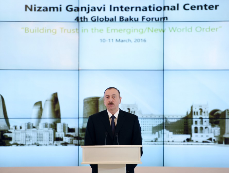 President Aliyev says topics of Global Baku forum important for whole mankind - UPDATE
