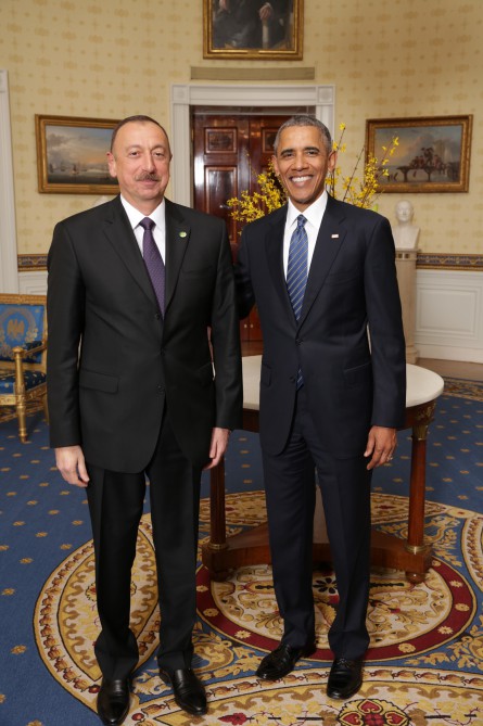 President Aliyev joins dinner reception hosted by President Obama in Washington