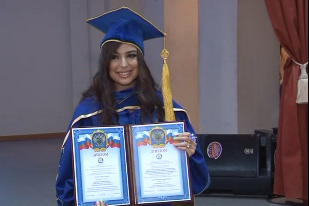 Leyla Aliyeva receives diploma of Honorary Professor of Moscow State University