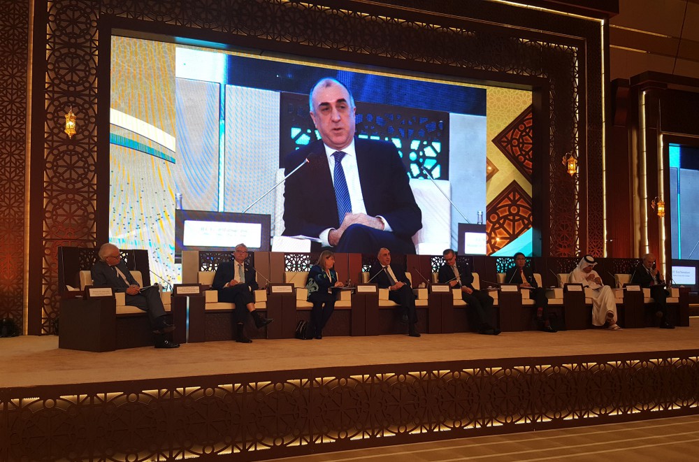 FM Mammadyarov addresses session of Doha Global Forum