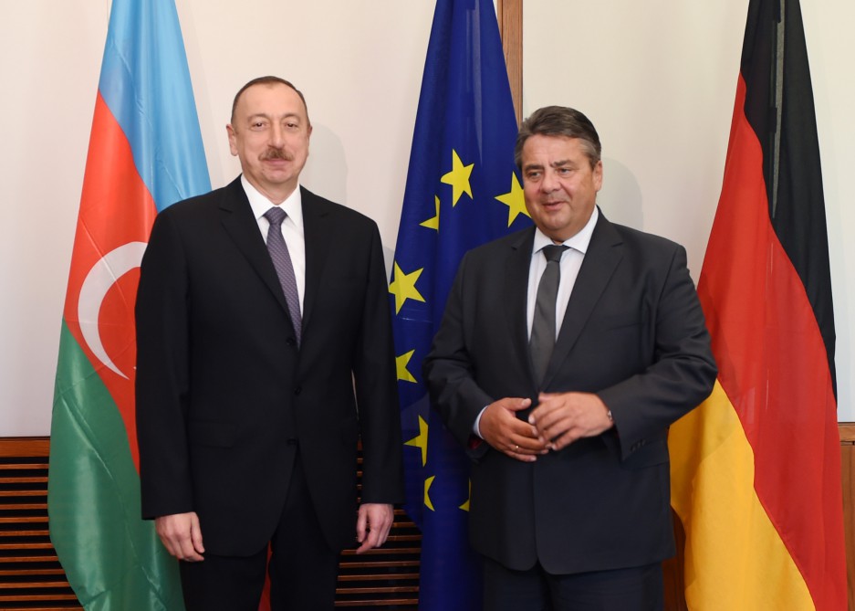 President Aliyev meets Vice-Chancellor of Germany - UPDATE