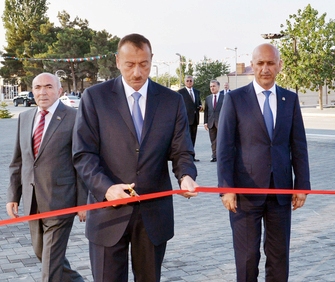 President Aliyev opens facilities in northern region