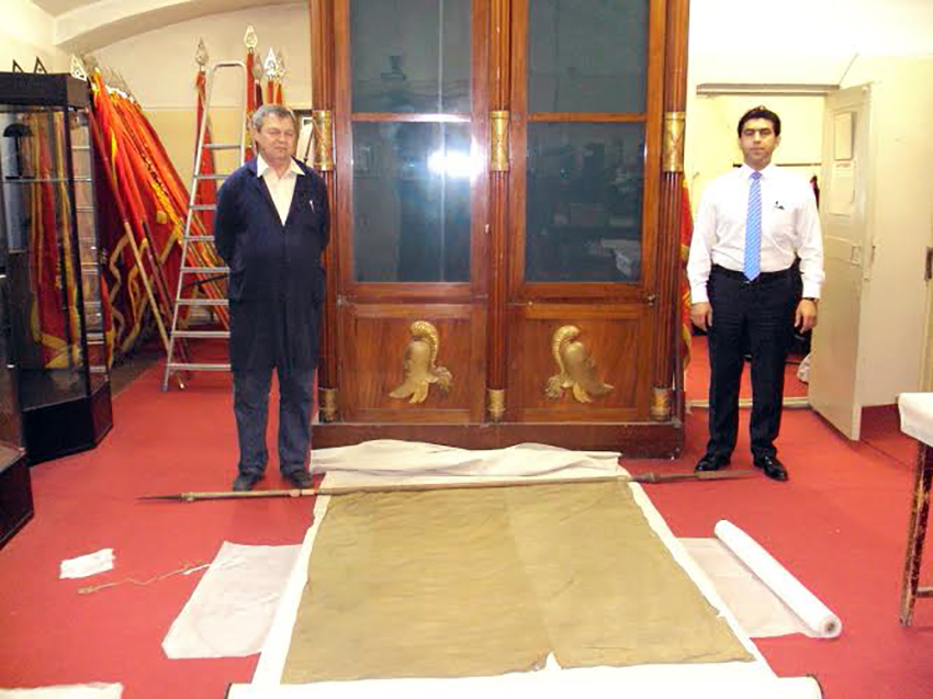 Ancient Nakhchivani flags discovered in St. Petersburg