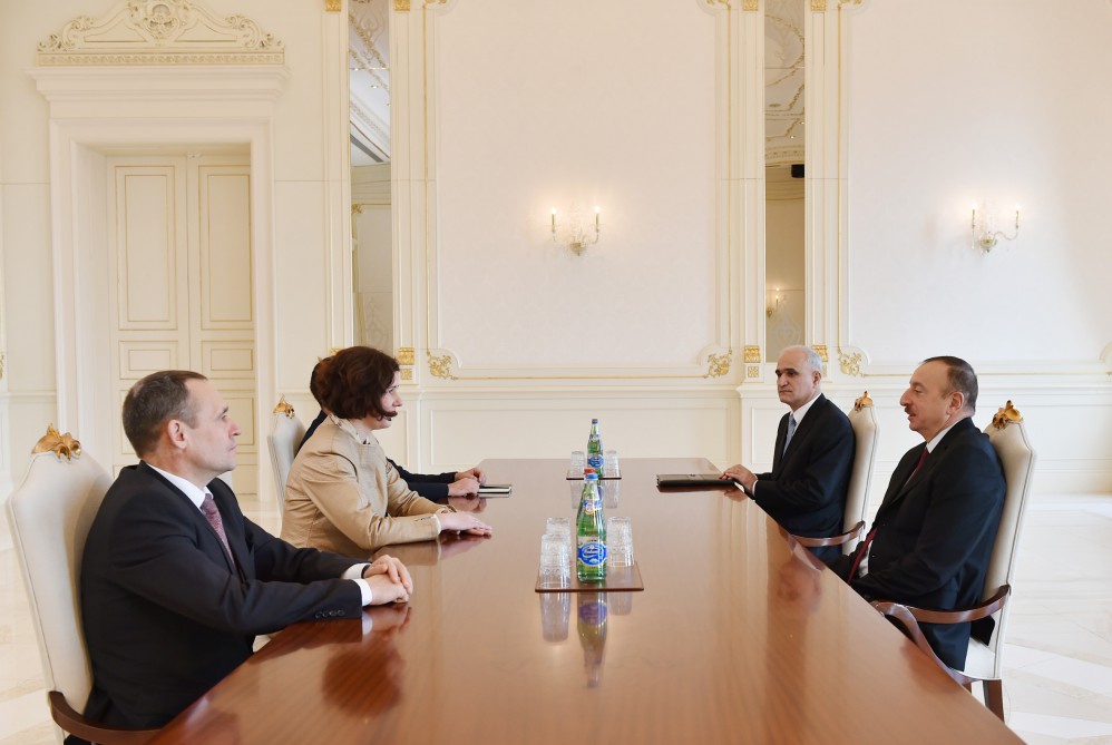 President Aliyev receives Latvian minister