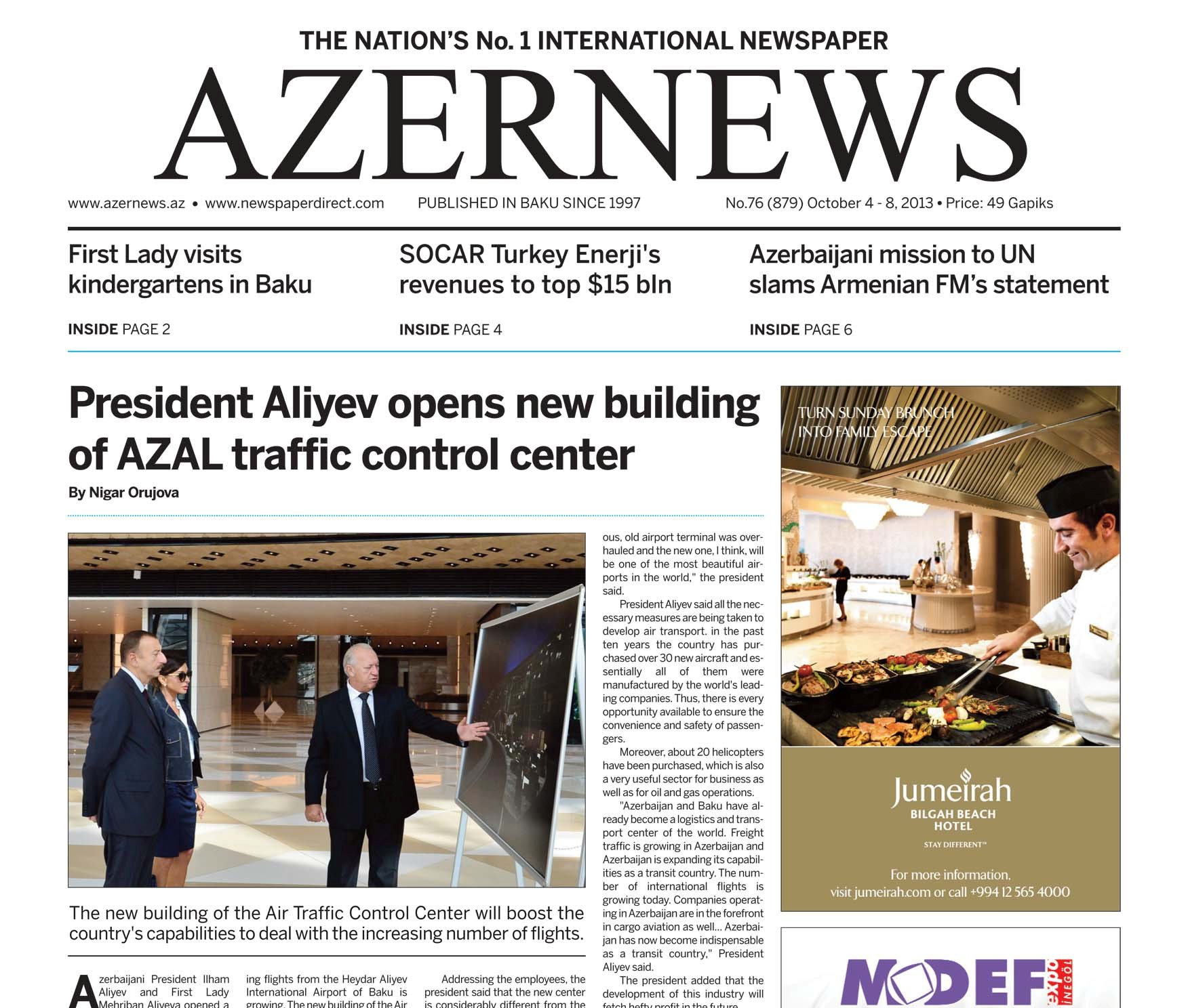 AZERNEWS releases another print issue