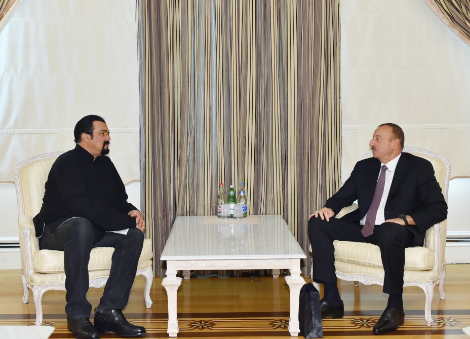 President Aliyev receives famous actor Steven Seagal