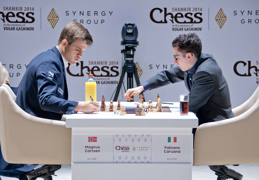 Caruana defeats tournament leader Carlsen in Vugar Gashimov Memorial