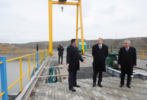 Azerbaijani president opens hydroelectric power station in Fuzuli