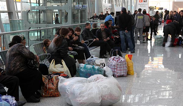 Syrian Armenians fleeing from their homeland